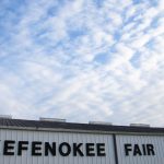 Okefenokee Fair sign on building