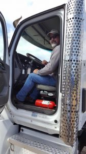 Robert Veal sitting in truck